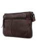 HIDE & STITCHES Leder-Umhängetasche in Braun - (B)23 x (H)16 x (T)4 cm