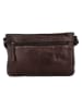 HIDE & STITCHES Leder-Umhängetasche in Braun - (B)23 x (H)16 x (T)4 cm