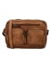 HIDE & STITCHES Leder-Umhängetasche in Hellbraun - (B)23 x (H)17 x (T)5,5 cm