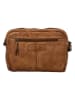 HIDE & STITCHES Leder-Umhängetasche in Hellbraun - (B)23 x (H)17 x (T)5,5 cm