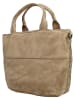 HIDE & STITCHES Leder-Schultertasche in Beige - (B)39 x (H)27 x (T)12 cm