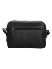 HIDE & STITCHES Leder-Umhängetasche in Schwarz - (B)16 x (H)23,5 x (T)8 cm