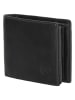 HIDE & STITCHES Leder-Geldbörse in Schwarz - (B)8,5 x (H)10 x (T)1,5 cm