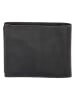 HIDE & STITCHES Leder-Geldbörse in Schwarz - (B)8,5 x (H)10 x (T)1,5 cm