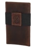 HIDE & STITCHES Leder-Kartenetui "Japura" in Braun - (B)7 x (H)9,5 x (T)0,5 cm