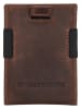HIDE & STITCHES Leder-Kartenetui "Japura" in Braun - (B)7 x (H)9,5 x (T)0,5 cm