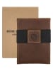 HIDE & STITCHES Leder-Kartenetui "Japura" in Braun - (B)7 x (H)9,5 x (T)0,5 cm