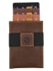 HIDE & STITCHES Leder-Kartenetui "Japura" in Braun - (B)7 x (H)9,5 x (T)0,5 cm