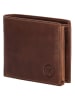 HIDE & STITCHES Leder-Geldbörse in Hellbraun - (B)8 x (H)10 x (T)1,5 cm