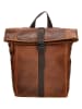 HIDE & STITCHES Leder-Rucksack in Hellbraun - (B)24 x (H)33 x (T)10 cm