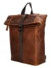 HIDE & STITCHES Leder-Rucksack in Hellbraun - (B)24 x (H)33 x (T)10 cm