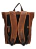HIDE & STITCHES Leder-Rucksack in Hellbraun - (B)24 x (H)33 x (T)10 cm
