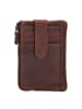 HIDE & STITCHES Leder-Schlüsseletui in Braun - (B)12 x (H)8 x (T)1 cm