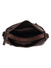HIDE & STITCHES Leder-Umhängetasche "Japura" in Dunkelbraun - (B)31 x (H)21 x (T)9 cm