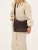 HIDE & STITCHES Leder-Umhängetasche "Japura" in Dunkelbraun - (B)31 x (H)21 x (T)9 cm