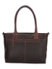 HIDE & STITCHES Leren schoudertas "Japura" bruin - (B)31 x (H)24 x (D)8 cm