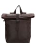 HIDE & STITCHES Leder-Rucksack "Japura" in Dunkelbraun - (B)24 x (H)33 x (T)10 cm