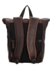 HIDE & STITCHES Leder-Rucksack "Japura" in Dunkelbraun - (B)24 x (H)33 x (T)10 cm