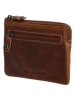 HIDE & STITCHES Leder-Schlüsseletui in Hellbraun - (B)12 x (H)8 x (T)1 cm