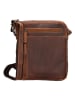 HIDE & STITCHES Leder-Umhängetasche in Cognac - (B)21 x (H)24 x (T)5 cm