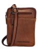 HIDE & STITCHES Leder-Umhängetasche in Hellbraun - (B)13 x (H)18 x (T)4 cm