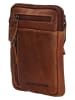 HIDE & STITCHES Leder-Umhängetasche in Hellbraun - (B)13 x (H)18 x (T)4 cm