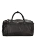 HIDE & STITCHES Leder-Weekender in Schwarz - (B)54 x (H)32 x (T)21 cm