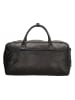 HIDE & STITCHES Leder-Weekender in Schwarz - (B)54 x (H)32 x (T)21 cm