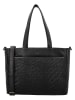 HIDE & STITCHES Leder-Schultertasche in Schwarz - (B)35 x (H)24 x (T)10 cm