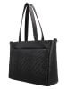 HIDE & STITCHES Leder-Schultertasche in Schwarz - (B)35 x (H)24 x (T)10 cm