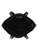 HIDE & STITCHES Leder-Schultertasche in Schwarz - (B)35 x (H)24 x (T)10 cm