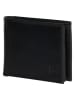 DOUBLE-D Leder-Geldbörse in Schwarz - (B)12 x (H)9 x (T)2 cm
