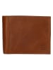 DOUBLE-D Leder-Geldbörse in Hellbraun - (B)12 x (H)9 x (T)2 cm