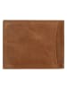 DOUBLE-D Leder-Geldbörse in Hellbraun - (B)12 x (H)9 x (T)2 cm