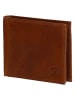 DOUBLE-D Leder-Geldbörse in Hellbraun - (B)12 x (H)9 x (T)2 cm