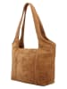 HIDE & STITCHES Leder-Schultertasche "Brazos" in Hellbraun - (B)38 x (H)23 x (T)11 cm