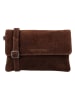 HIDE & STITCHES Leder-Umhängetasche "Brazos" in Braun - (B)24 x (H)16 x (T)5,5 cm