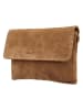 HIDE & STITCHES Leder-Umhängetasche "Brazos" in Hellbraun - (B)24 x (H)16 x (T)5,5 cm