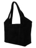 HIDE & STITCHES Leder-Schultertasche "Brazos" in Schwarz - (B)38 x (H)23 x (T)11 cm