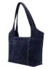 HIDE & STITCHES Leder-Schultertasche "Brazos" in Dunkelblau - (B)38 x (H)23 x (T)11 cm