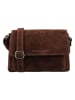 HIDE & STITCHES Leder-Umhängetasche "Brazos" in Braun - (B)24,5 x (H)16 x (T)5,5 cm