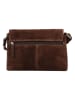 HIDE & STITCHES Leder-Umhängetasche "Brazos" in Braun - (B)24,5 x (H)16 x (T)5,5 cm