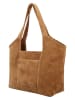 HIDE & STITCHES Leder-Schultertasche "Brazos" in Hellbraun - (B)38 x (H)23 x (T)11 cm
