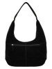 HIDE & STITCHES Leder-Shopper "Brazos" in Schwarz - (B)42 x (H)40 x (T)10 cm