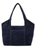 HIDE & STITCHES Leder-Schultertasche "Brazos" in Dunkelblau - (B)38 x (H)23 x (T)11 cm
