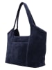 HIDE & STITCHES Leder-Schultertasche "Brazos" in Dunkelblau - (B)38 x (H)23 x (T)11 cm