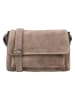 HIDE & STITCHES Leren schoudertas "Brazos" taupe - (B)24,5 x (H)16 x (D)5,5 cm