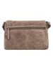 HIDE & STITCHES Leren schoudertas "Brazos" taupe - (B)24,5 x (H)16 x (D)5,5 cm