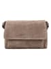 HIDE & STITCHES Leren schoudertas "Brazos" taupe - (B)24,5 x (H)16 x (D)5,5 cm