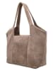 HIDE & STITCHES Leren schoudertas "Brazos" taupe - (B)38 x (H)23 x (D)11 cm
